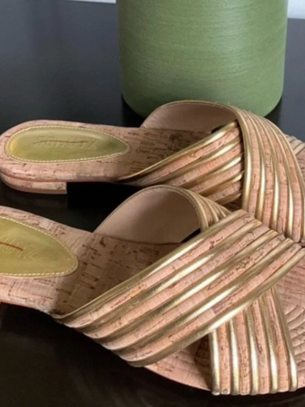 Schutz Latifa Cork Sandals 7.5 (fair condition)